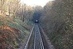 Photograph showing the north portal of Strawberry Hill tunnel.