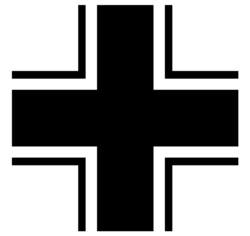 Image of the emblem of the German Armed forces of WWII, the Iron Cross (German: Balkenkreuz)