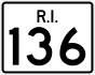 Route 136 marker