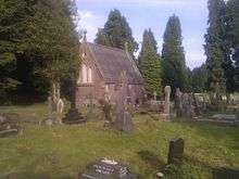 View of Catholic chapel from the West.