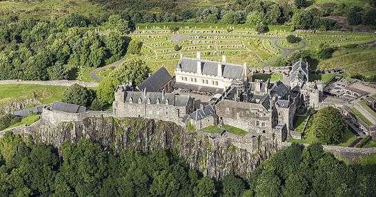 Aerial view of the interior castle