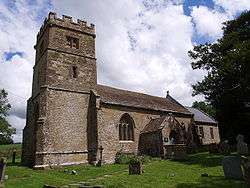 Stone building with square tower