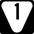 State Route 1 secondary marker