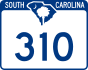 SC Highway 310 marker