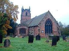 View of the church and churchyard from the east