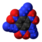 Space-filling model of the TATNB molecule