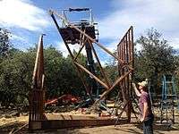 Installing "This Side Up, Handle With Care" at Paradise Ridge Winery, 2015