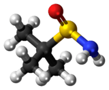 Ball-and-stick model of tert-butanesulfinamide