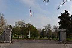 Forest Cemetery Entrance