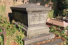 The grave of David Lyon, Brompton Cemetery, London