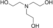 Skeletal formula of triethanolamine