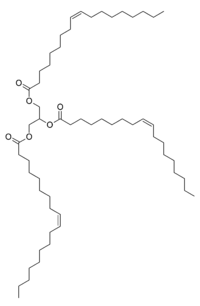 Skeletal formula of triolein