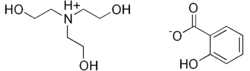 Structural formula of trolamine salicylate