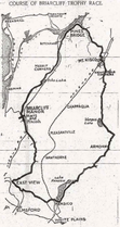 Map of loop auto-race course