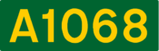 A1068 road shield