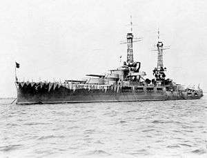 USS Oklahoma, BB-37, on open water