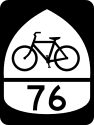 U.S. Bicycle Route 76 marker