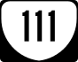 State Route 111 marker