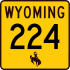 Wyoming Highway 224 marker