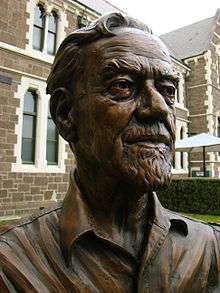 a bronze bust