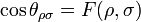  \cos \theta_{\rho\sigma} = F(\rho,\sigma) \,